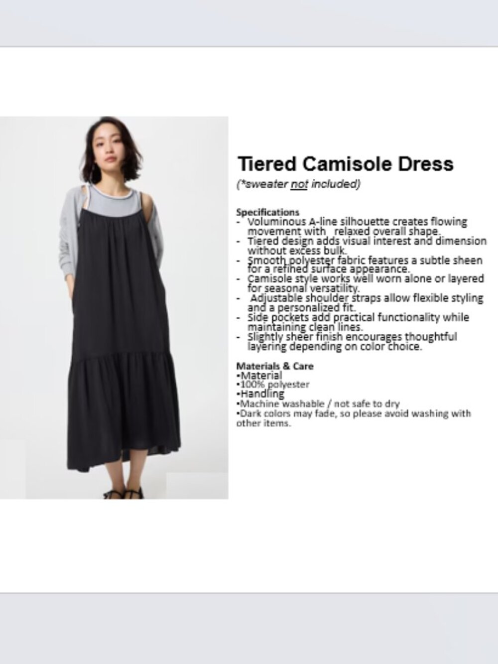 UNIQLO JAPAN Tiered Camisole Dress - Picture 13 of 13